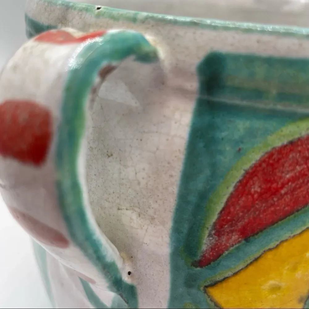 Vintage Desimone Mid-Century Handmade Italian Pottery Fish Crock